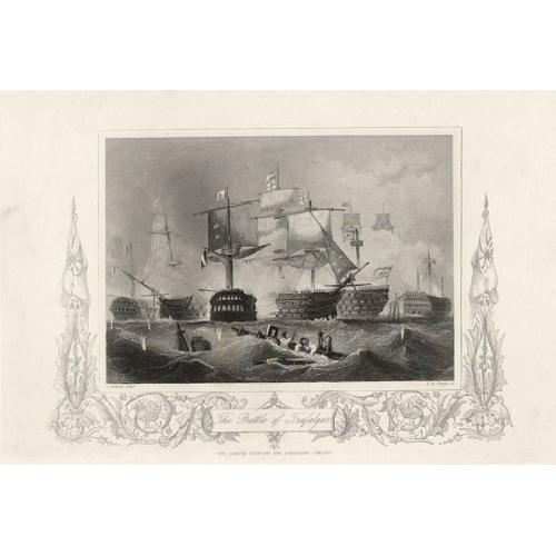 Old map image download for 12 Finely engraved decorative John Tallis prints of British naval scenes from 1794 - 1841