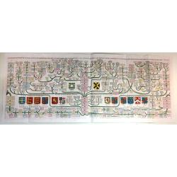 Carte généalogique de la maison de Plantagenette et des ducs Normandie avec les branches, et les alliances quelles, ont formées; pour conduire a l'intelligence de l'histoire d'Angleterre et d'Ecosse et d'Irlande.