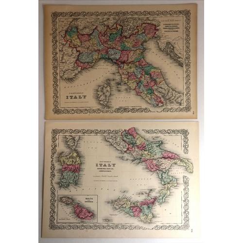 Northern Italy & Southern Italy (Two Maps)