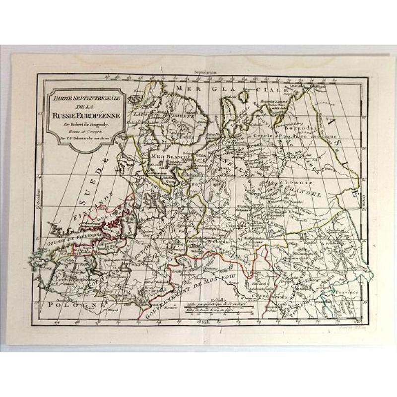 Partie Septenttrionale de la Russie Europeenne par Robert de Vaugondy