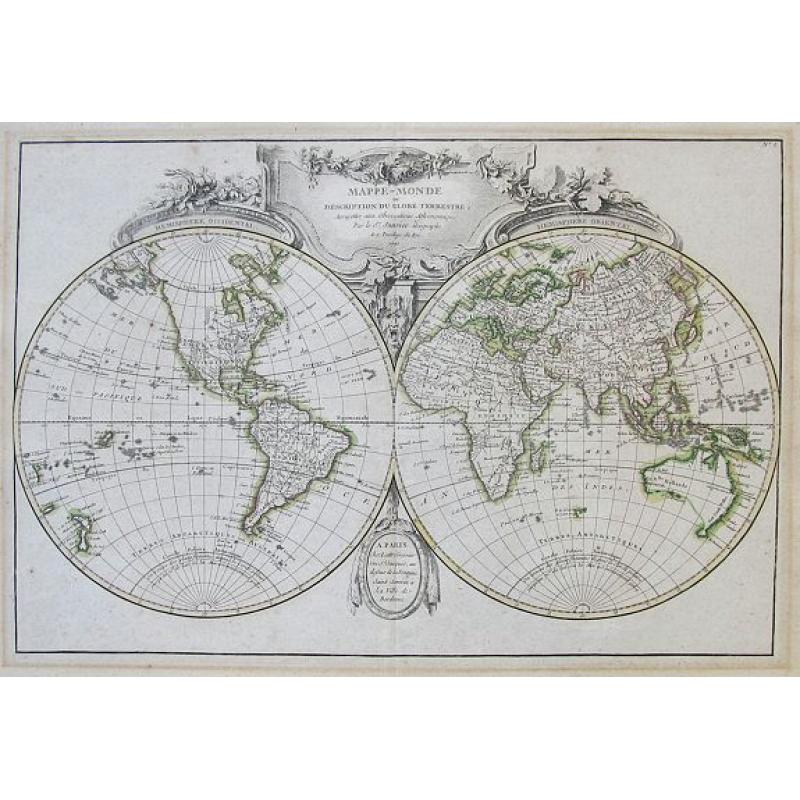 Mappe-Monde ou Description Du Globe Terrestre...