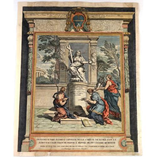 Rare, antique map of  Disegni Di Vari Altari E Cappelle Nelle Chiese Di Roma : con le loro facciate, fianchi, piante e misure de piu celebri architetti (Frontispiece)