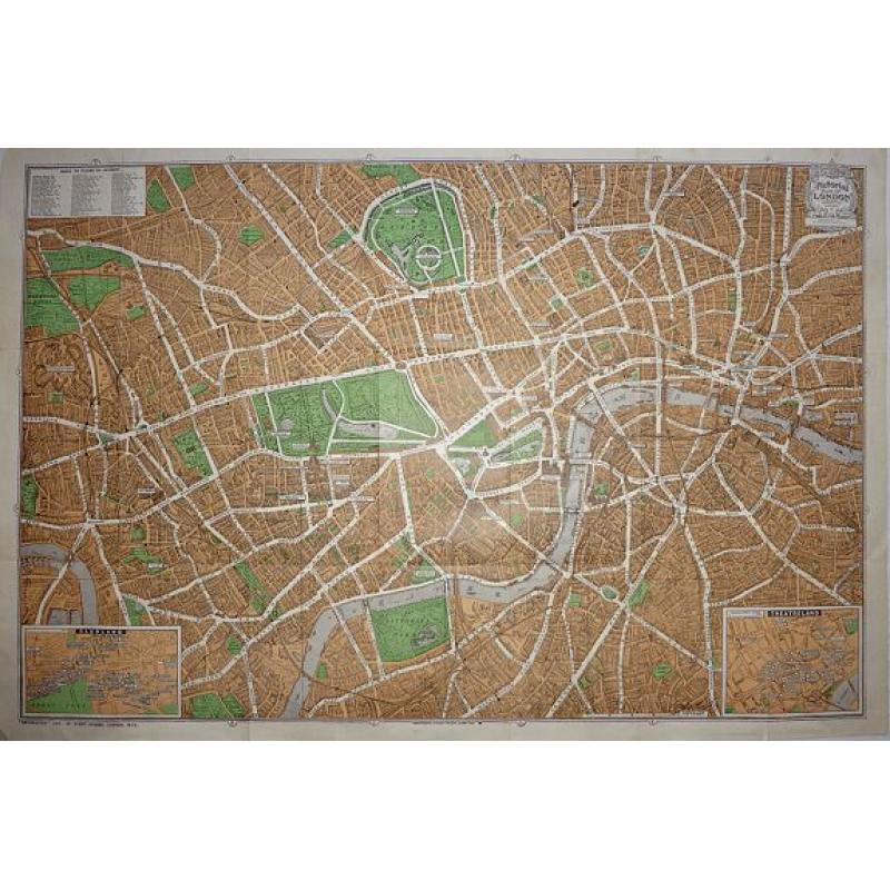 Clubland and Theatreland, London map 1924