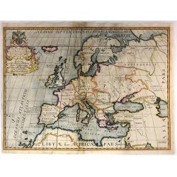 A New Map of Europe According to its Ancient General Divisions and Names of its Countries together with Their Chief Cities, Rivers, Mountains & c. Dedicated to his Highness, William, Duke of Gloucester