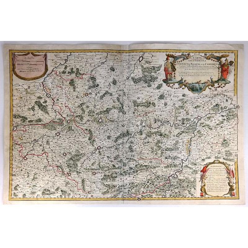 Carte des Comtez de Hainaut de Namur et de Cambresis.