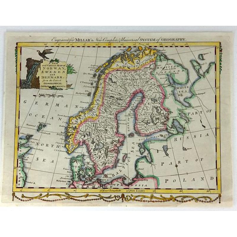 A New And Correct Map Of Norway, Sweden And Denmark. From The Latest Geographical Improvements