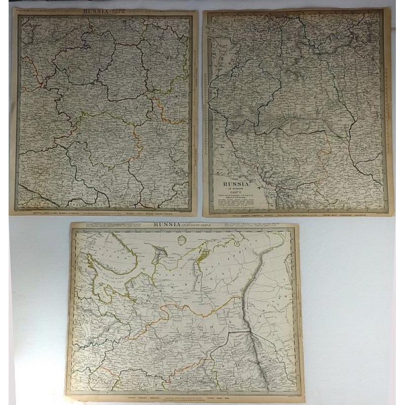 Three S.D.U.K. Maps - Russia II, Russia V & Russia VI 