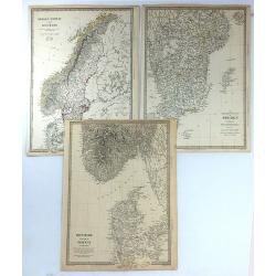 [Three S.D.U.K. Scandinavian Maps.]