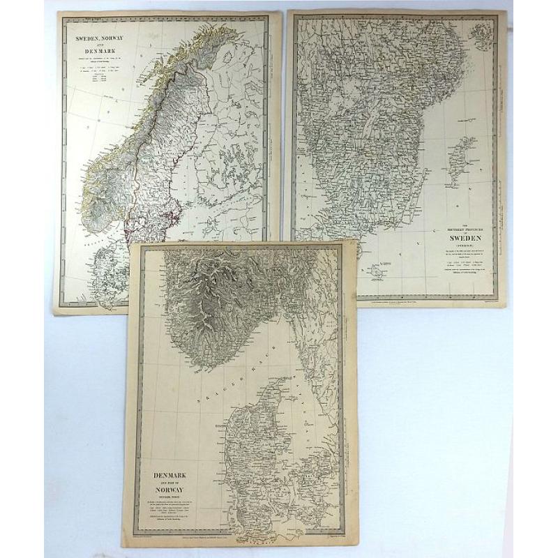 [Three S.D.U.K. Scandinavian Maps.]