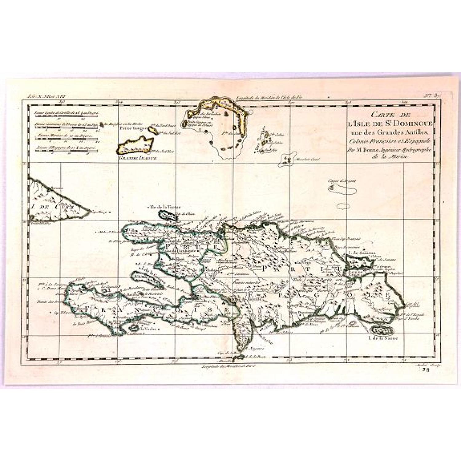 Carte de L'Isle de St. Domingue une des Grande Antilles