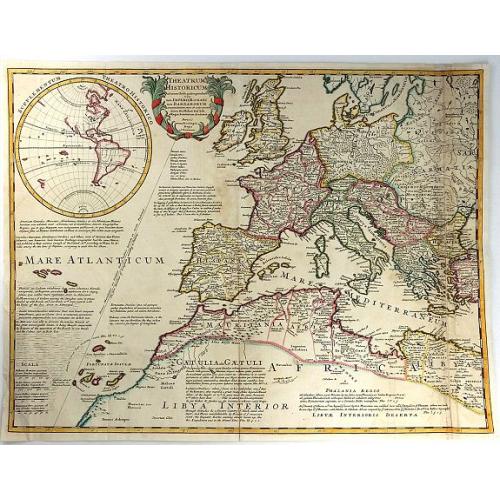 Old map image download for Theatrum Historicum ad annum Christi quadringentesimu in quo tu Imperii Romani tu Barbarorum...