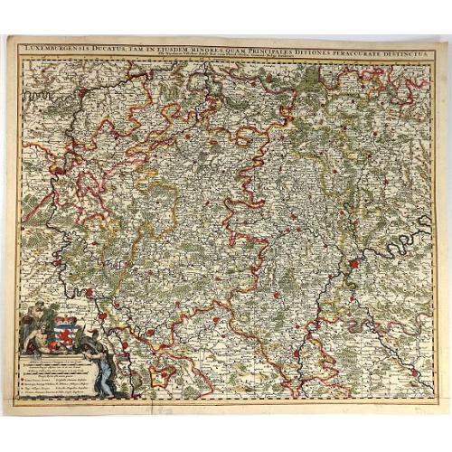 Luxembergensis Ducatus. Tam in Ejusdem Minores Quam Principales Ditiones Peraccurate Distinctus.
