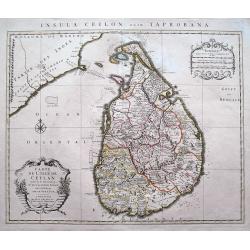 Carte de L'Isle de Ceylan Dressée sur les Observations...
