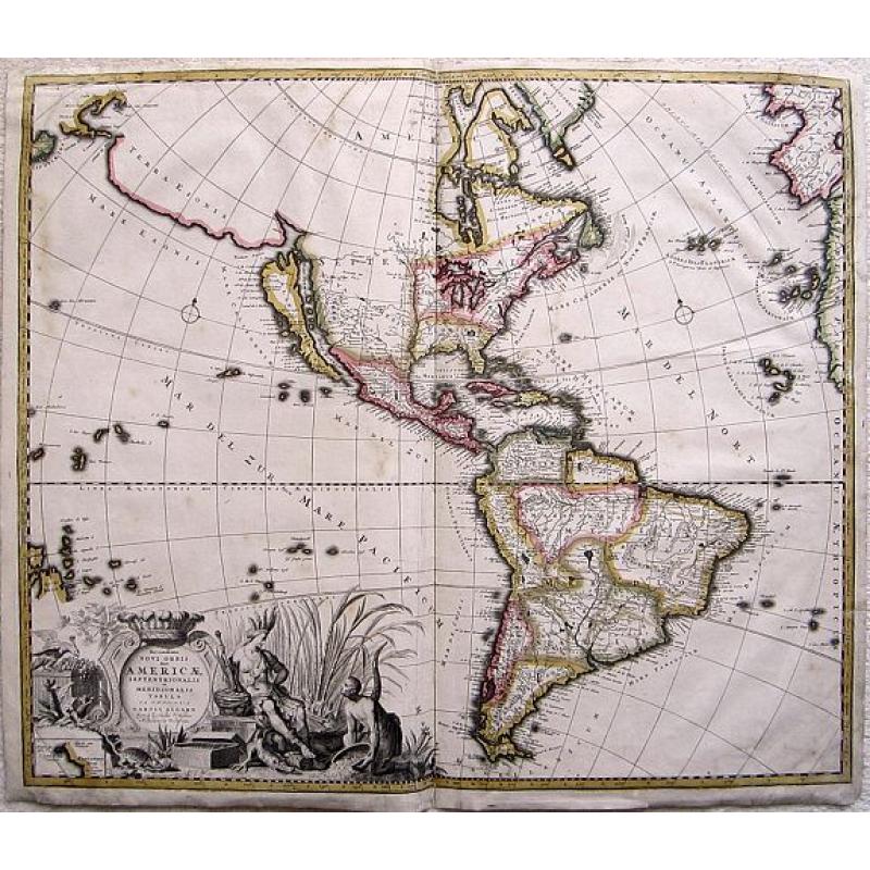 Recentissima Novi Orbis sive Americae Septentrionalis et Meridionalis Tabula ex officina Caroli Allard . . .