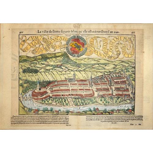 Old map image download for La ville de Berne L'an 1549.