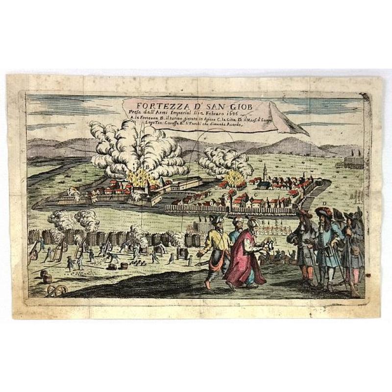Fortezza d' San Giob Presa dell'Armi Imperiali li 12 Febraro 1686.