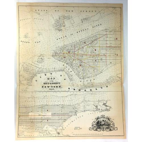 Old map image download for Map of the City & County of New York.