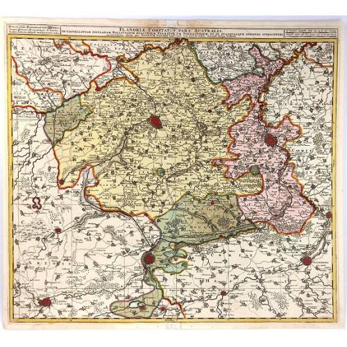 Old map image download for Flandriae Comitatus Pars Australis.