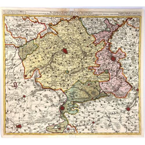 Old map image download for Flandriae Comitatus Pars Australis.
