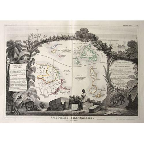 Old map image download for Colonies Francaises (en Amérique).