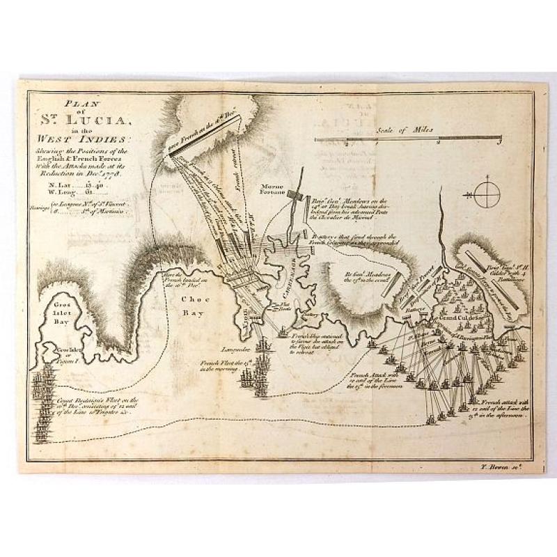 Plan of St. Lucia in the West Indies