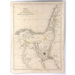 Map to Illustrate the Route of David Roberts, Esq: R.A. in The Holy Land, Petrea, & Syria