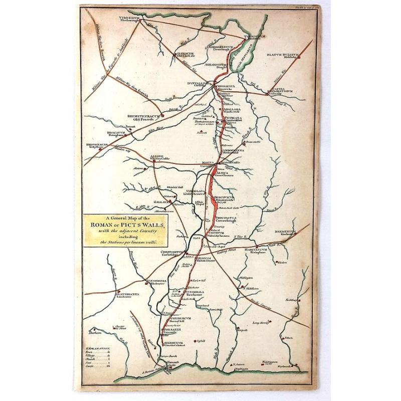 A General Map of the Roman or Picts Walls with the Adjacent Country including the Stations per Lineam Valli