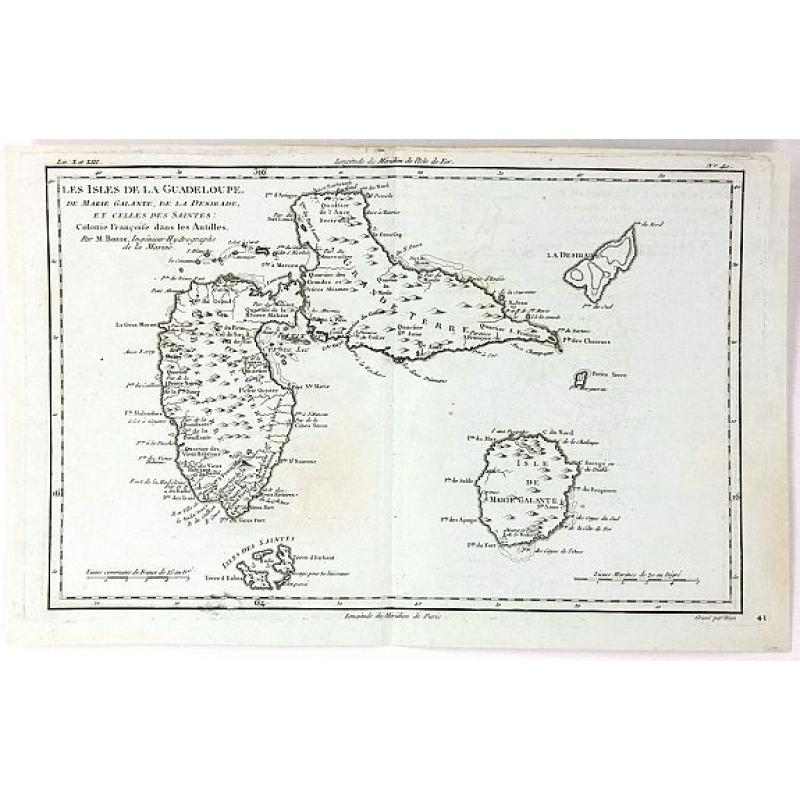 Les Isles de la Guadeloupe, de Marie Galante, de la Désirade et Celles des Saintes...