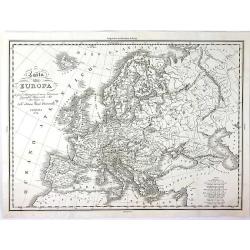 Carta Dell' Europa da Fare d'llustrazione al Nuovo Dizionario Geografico Universale....