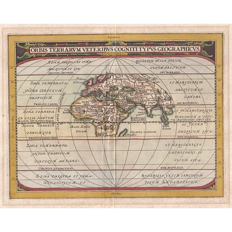 Orbis Terrarum Veteribus Cogniti Typus Geographicus.