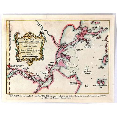 Old map image download for Carte de la Baye d'Hocsieu et des Entrees de la Riviere de Chang Situes dans la Province de Fokyen...