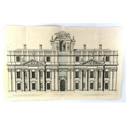 Elevation of One of the Double Pavillions of the Royall Hospital att Greenwich to the River