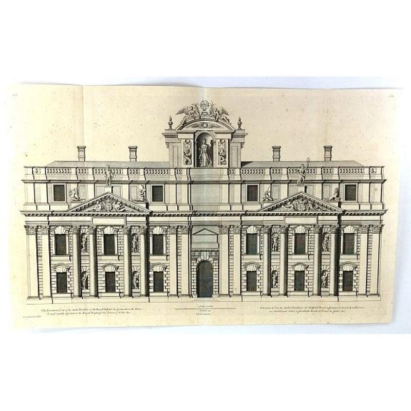 Elevation of One of the Double Pavillions of the Royall Hospital att Greenwich to the River