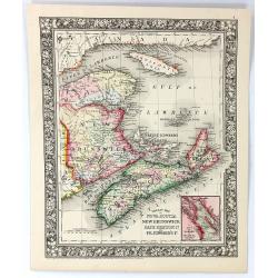 County Map of Nova Scotia, New Brunswick, Cape Breton Island and Prince Edward Island