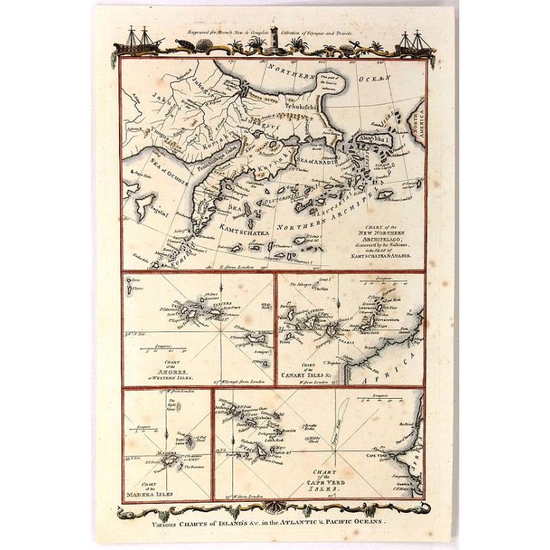 Various Charts of Islands & c, in the Atlantic & Pacific Oceans 
