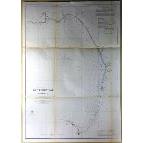 Old map image download for Preliminary Chart of Monterey Bay California.