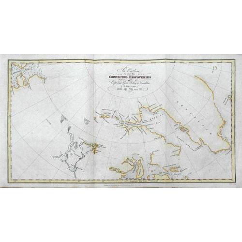 Old map image download for An Outline to shew the Connected Discoveries of Captains Ross, Parry & Franklin in the years 1818, 19, 20 and 21.