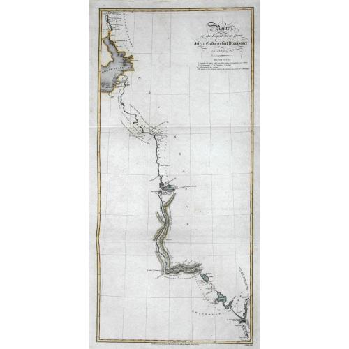 Route of the Expedition from Isle à la Crosse to Fort Providence in 1819 & 20.