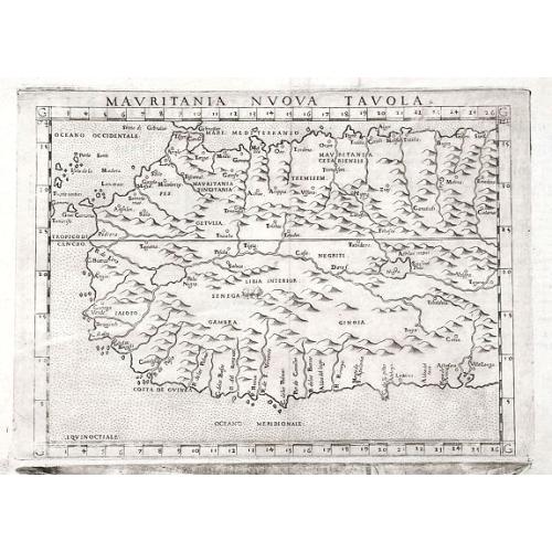 Old map image download for Mauritania Nuova Tavola