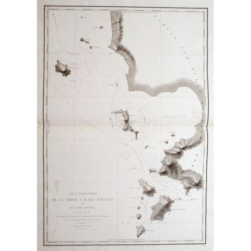 Carte Particulière De La Partie S. O. Des Natunas Et Du Canal Laplace: Découvert en Mars 1831,...