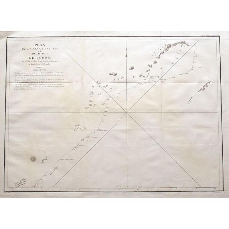 Plan de la partie des Îles, ou Archipel de Corée, Vue au Mois de Mai 1787 par les Frégates Francaises la Boussole et l'Astrolabe.
