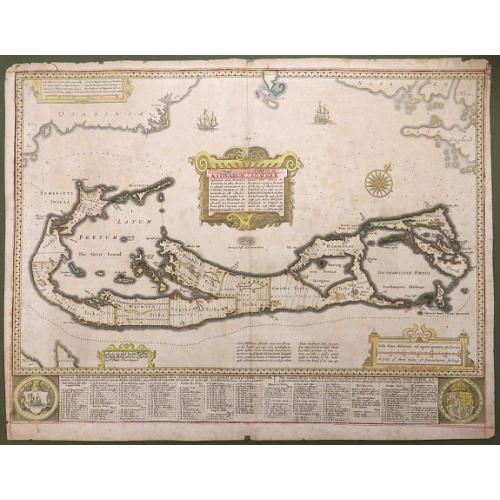 Old map image download for Aestivarum Insularum alias Bermudas...
