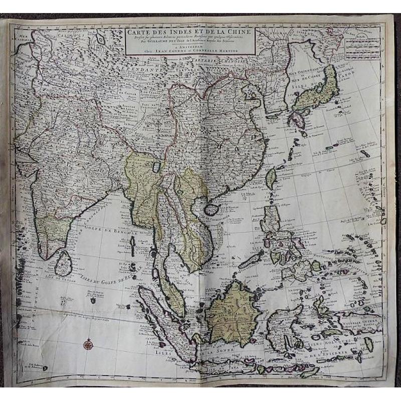 Carte des Indes et de la Chine Dressée. . .