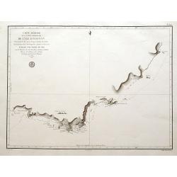 Carte réduite de la partie méridionale de l'Île d'Hainan parcourue en 1817...