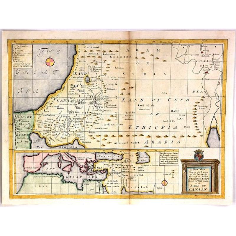A New Map Shewing the Travels of the Patriarchs.