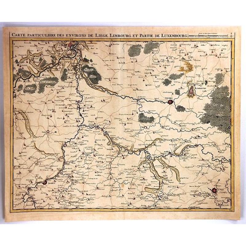 Carte Particuliere des Environs de Liege, limbourg et Partie de Luxembourg