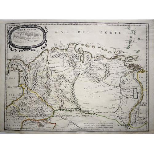 Old map image download for Terre Ferme ou sont les Governations, ou Gouvernemens de Terre Ferme, Cartagene, St. Marthe, Rio De la Hache, Venezuela, Nouvelle Andaluise, Popyan 