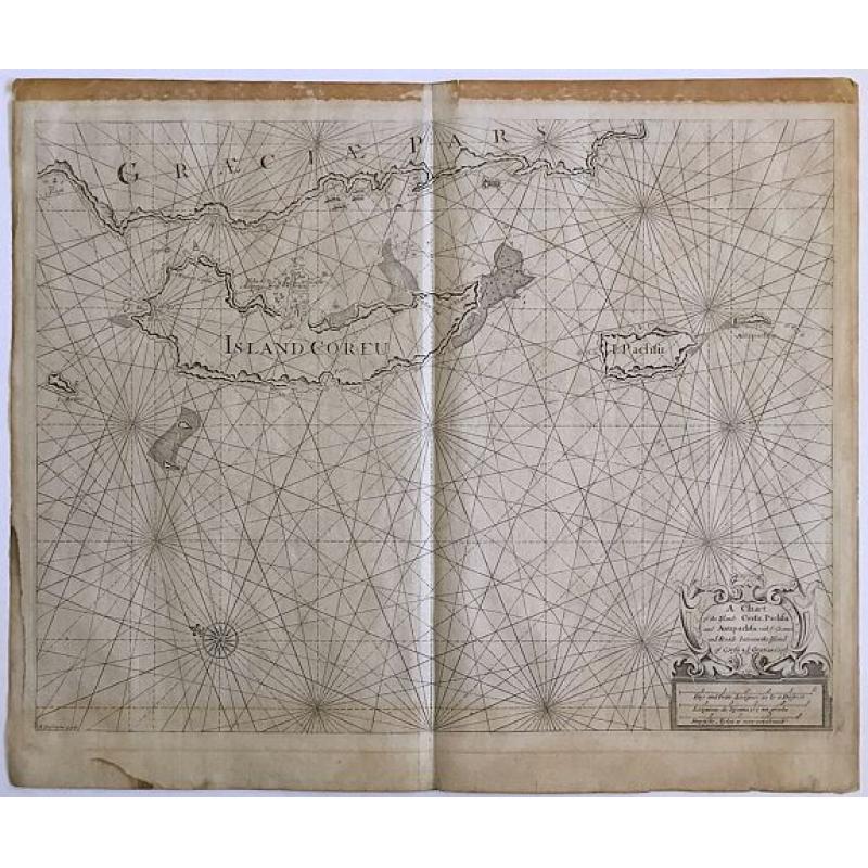 A Chart of the Islands Corfu, Pachsu and Antipachsu with ye Channel and Roads between the Island of Corfu & ye Graetian Coast