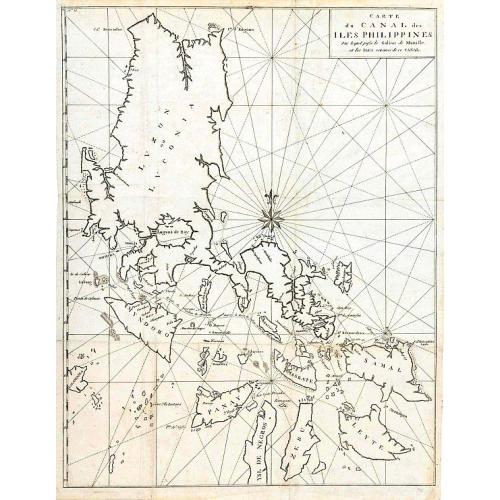 Carte du Canal des Iles Philippines par lequel Passe le Galion de Manille...