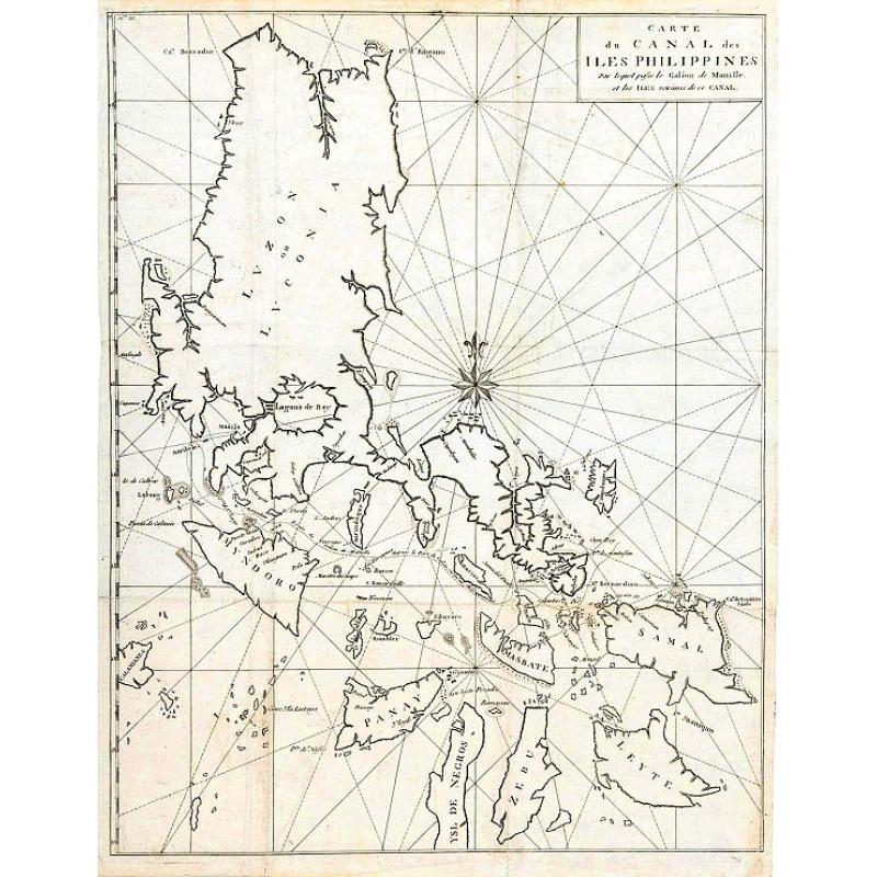 Carte du Canal des Iles Philippines par lequel Passe le Galion de Manille...